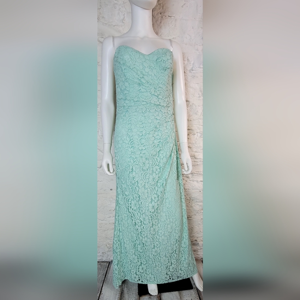 New Davids Bridal Mint Green Lace Dress Sz 6